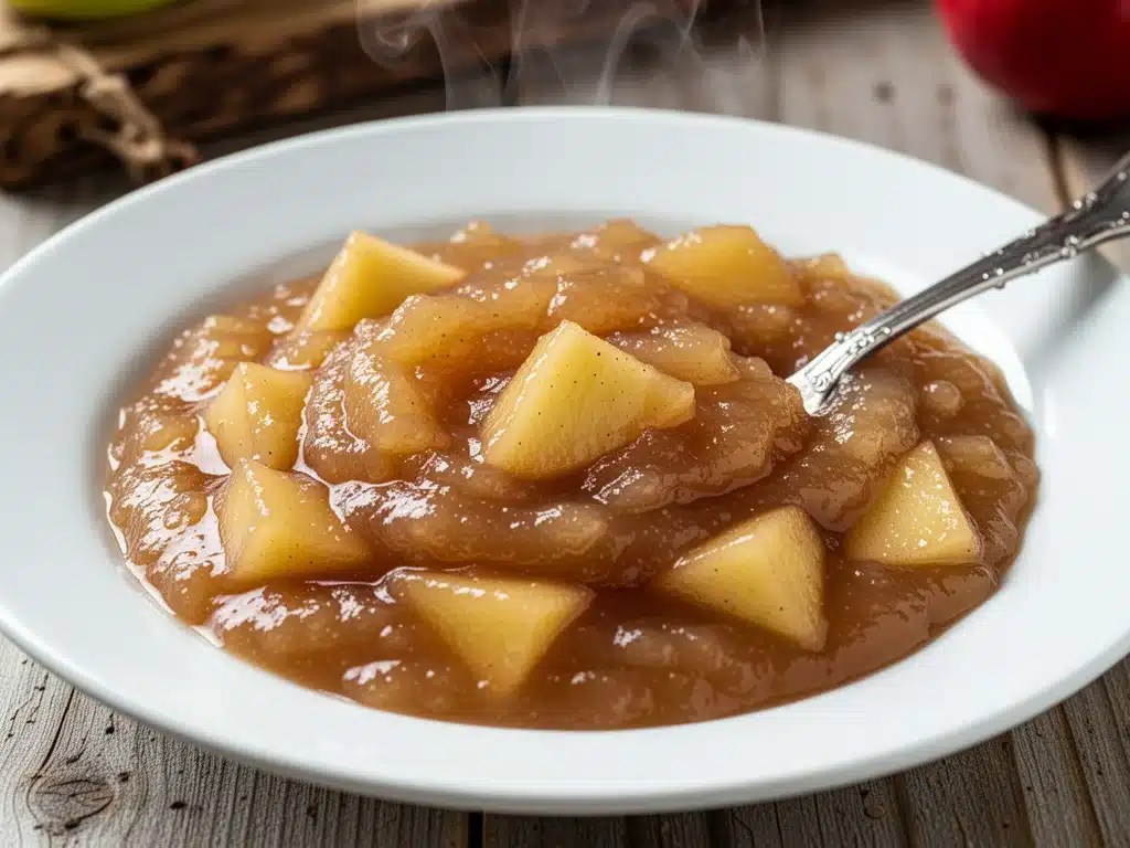 caramel apple applesauce - featured image