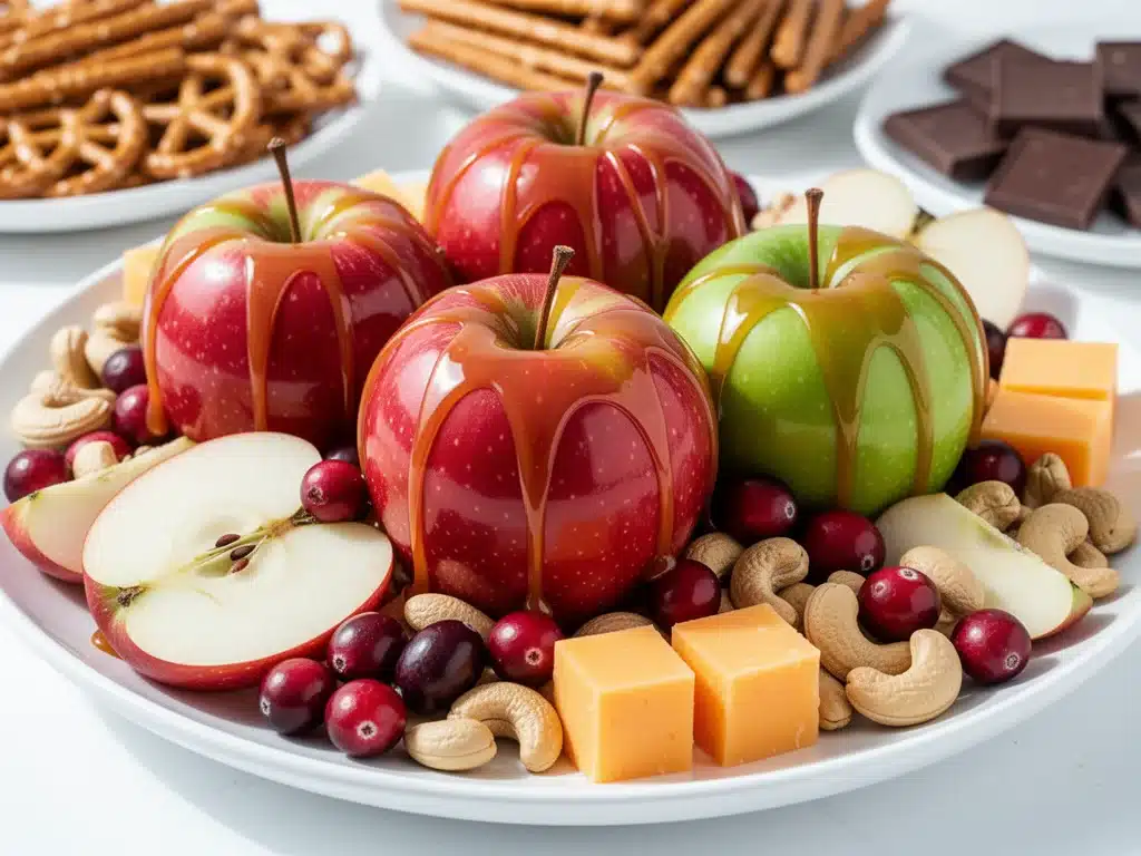 caramel apple charcuterie board - featured image