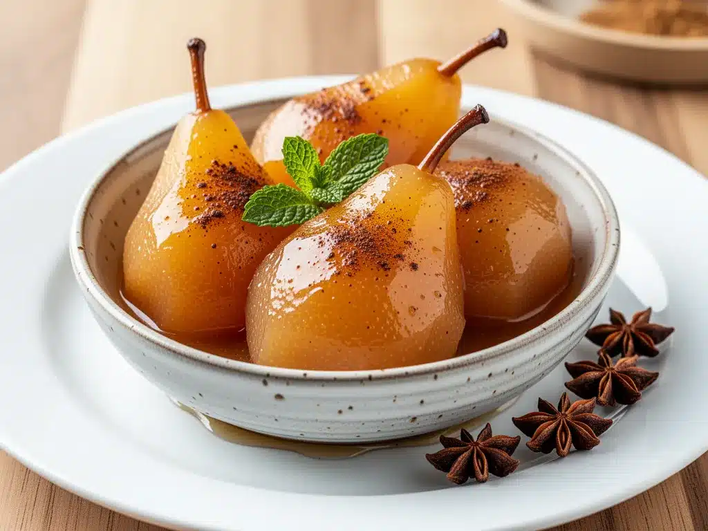 cinnamon spiced canned pears preparation steps