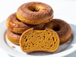 Cinnamon Sugar Pumpkin Bagels - featured image