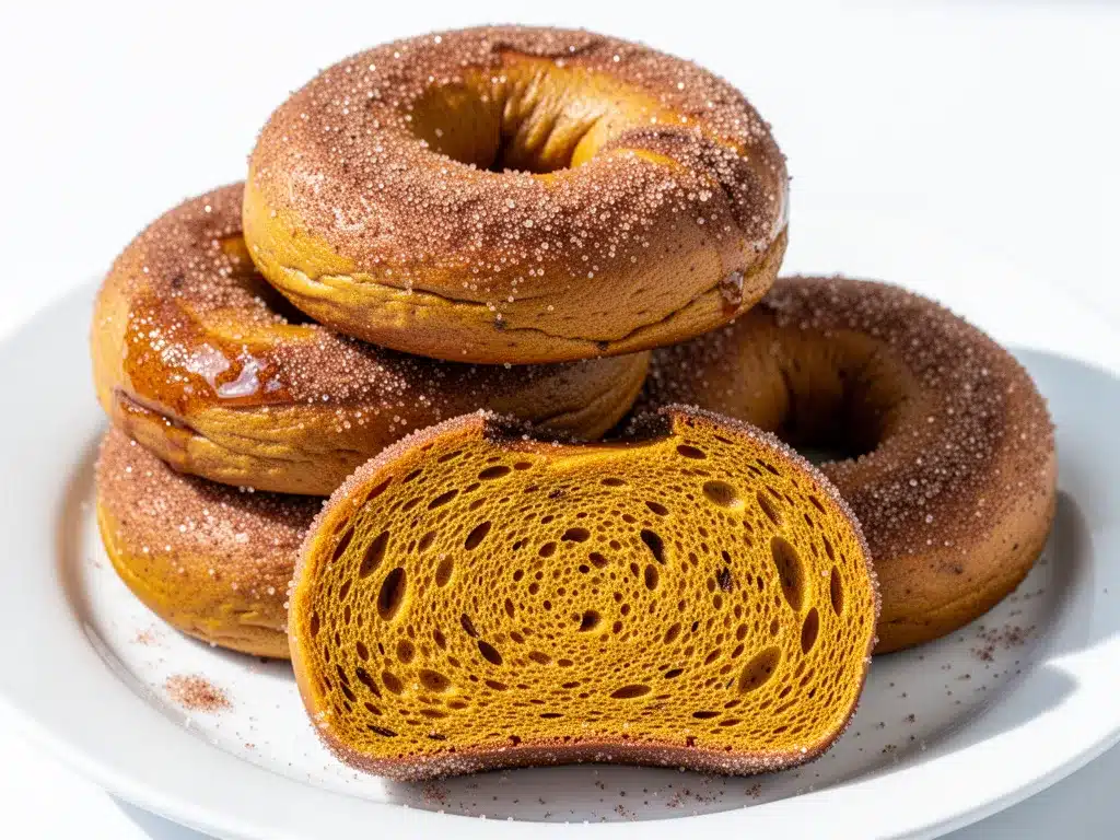 Cinnamon Sugar Pumpkin Bagels preparation steps