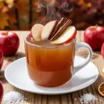 cozy warm apple cider with cinnamon - featured image