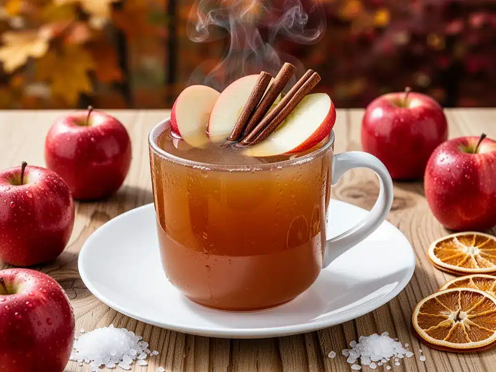 cozy warm apple cider with cinnamon preparation steps
