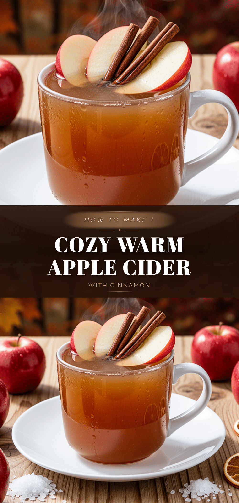 cozy warm apple cider with cinnamon recipe