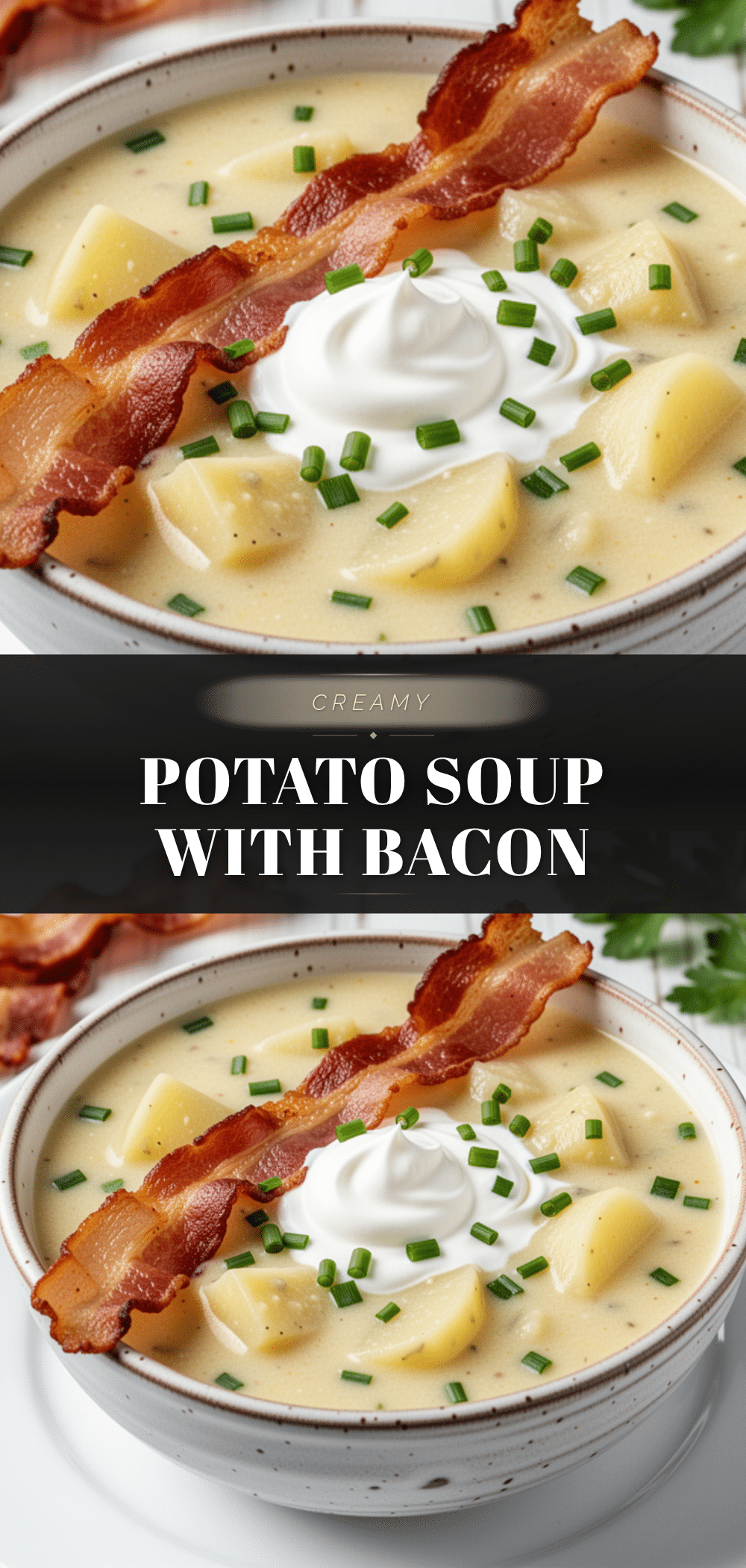 creamy crockpot potato soup with bacon recipe