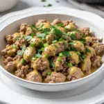 creamy honey mustard ground turkey skillet - featured image