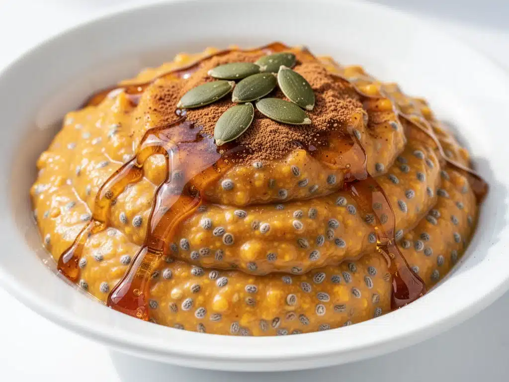 creamy maple pumpkin chia seed pudding - featured image