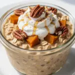 creamy no-bake pumpkin pie overnight oats - featured image