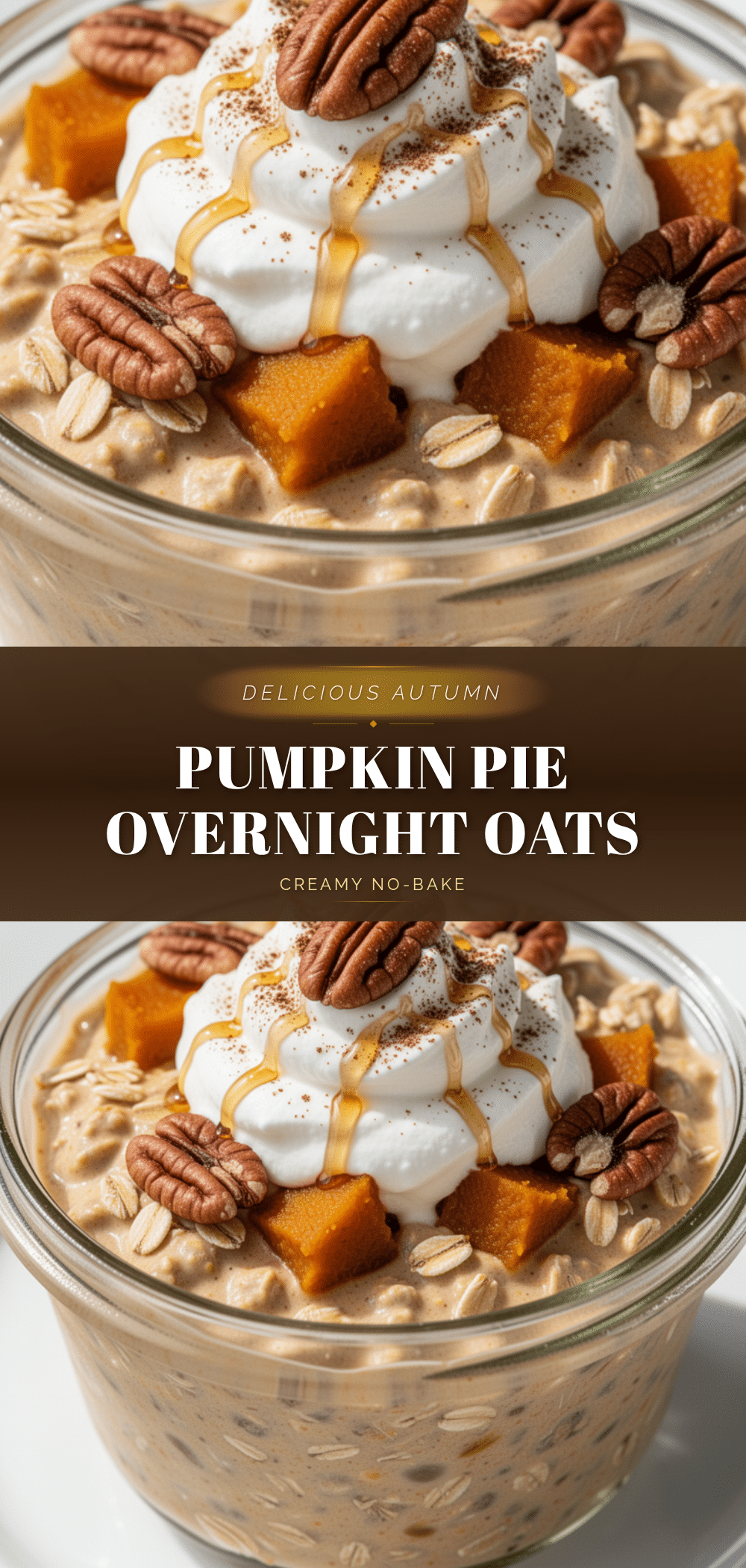 creamy no-bake pumpkin pie overnight oats recipe