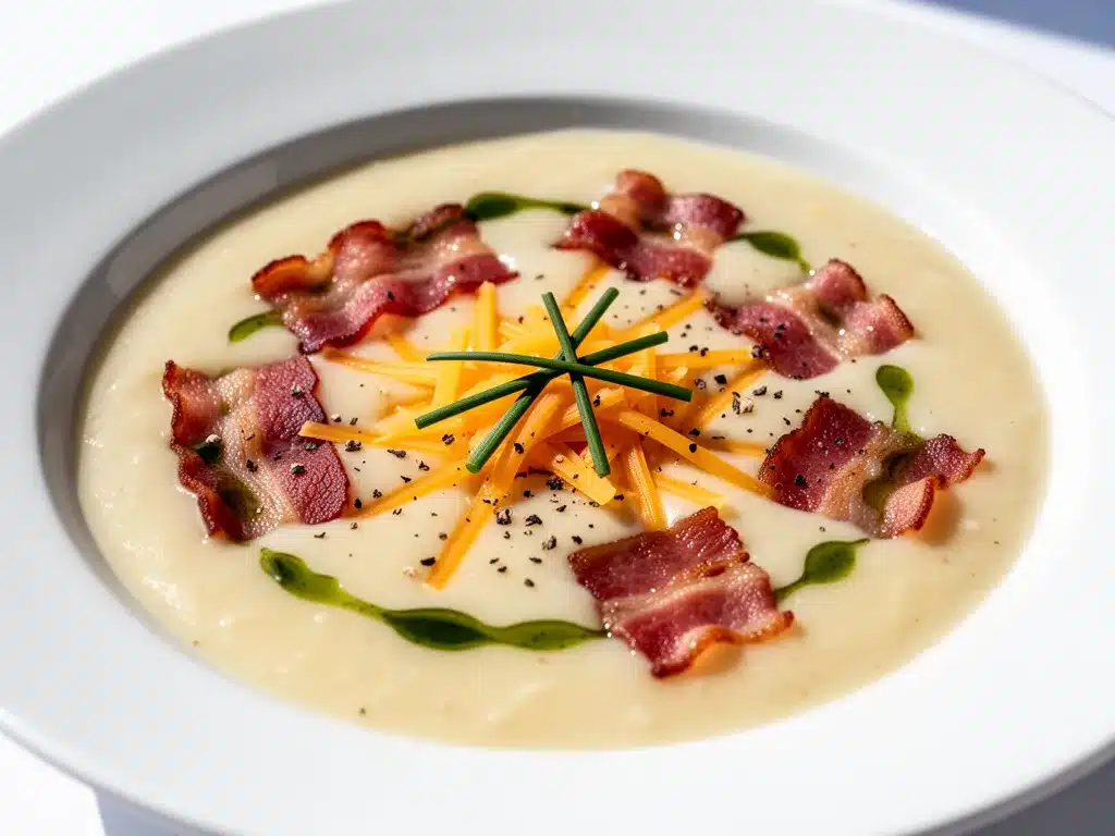 creamy potato soup with crispy bacon preparation steps