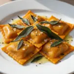 creamy pumpkin ravioli - featured image