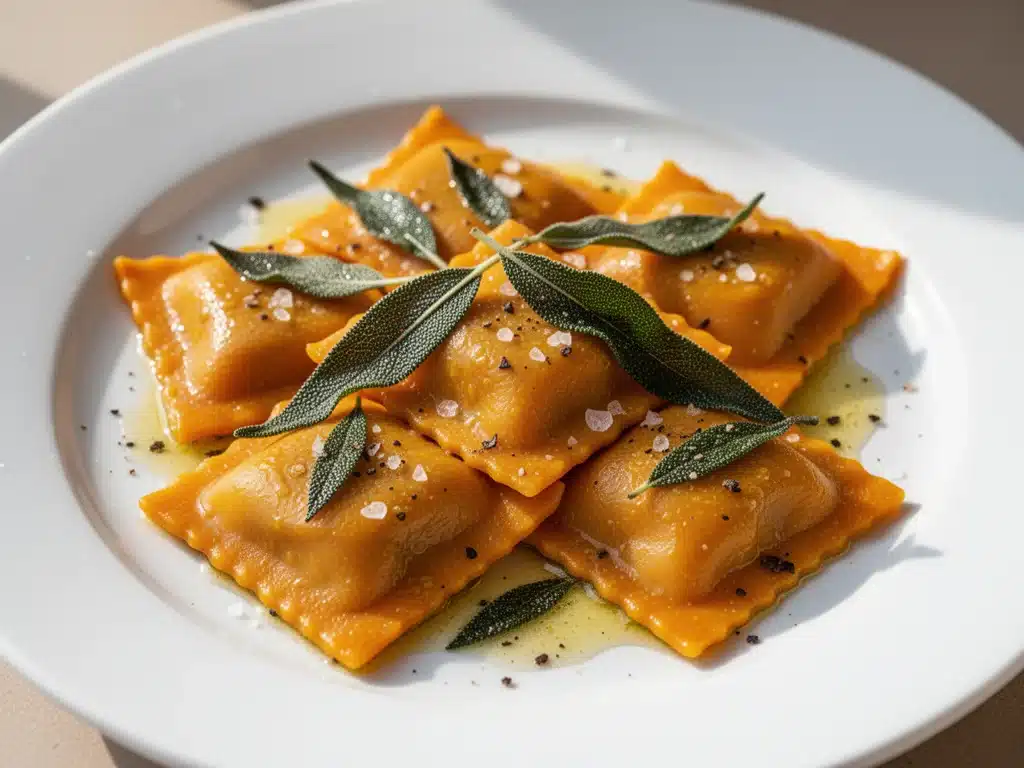 creamy pumpkin ravioli - featured image