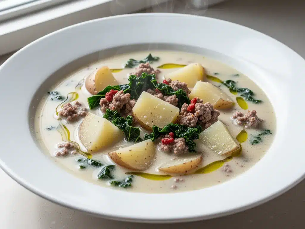 creamy sausage and potato soup preparation steps
