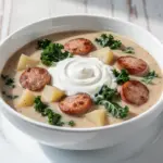Creamy Sausage and Potato Soup with Kale - featured image