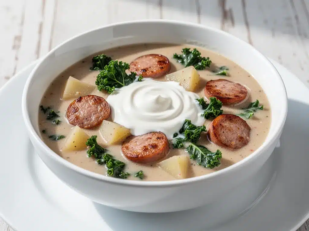 Creamy Sausage and Potato Soup with Kale preparation steps