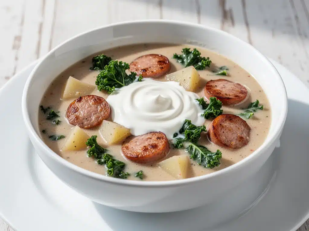 Creamy Sausage and Potato Soup with Kale - featured image