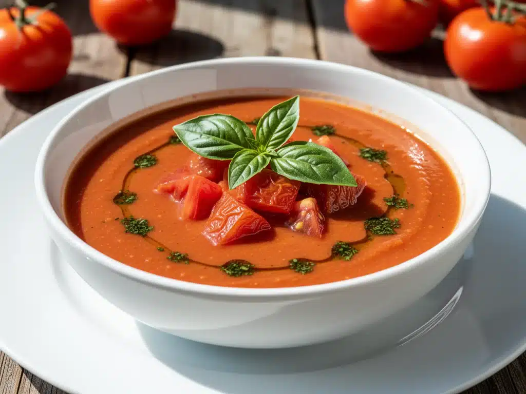creamy tomato basil soup - featured image