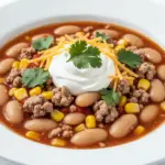 creamy white bean turkey chili - featured image