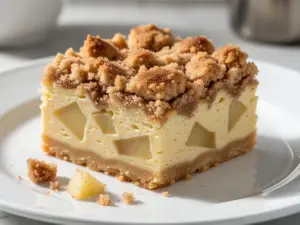 crispy apple cheesecake bars - featured image