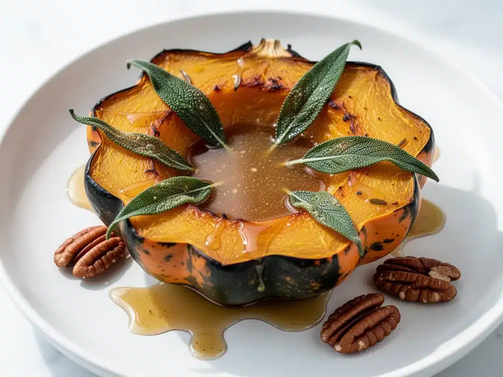 Crispy Brown Butter Sage Acorn Squash preparation steps