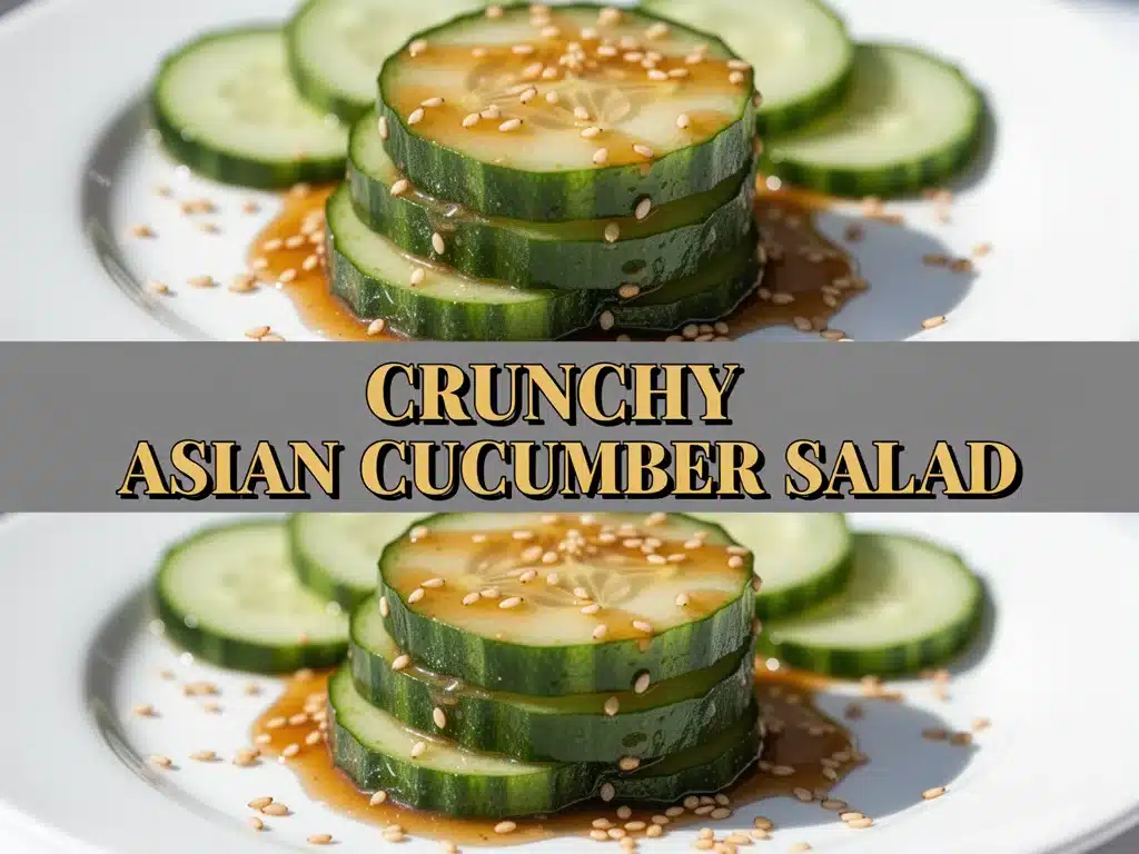 crispy crunchy asian cucumber salad - featured image