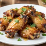 Crispy Honey Garlic Baked Chicken Wings - featured image