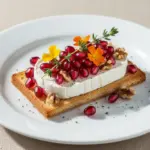 crispy pomegranate goat cheese fall bites - featured image