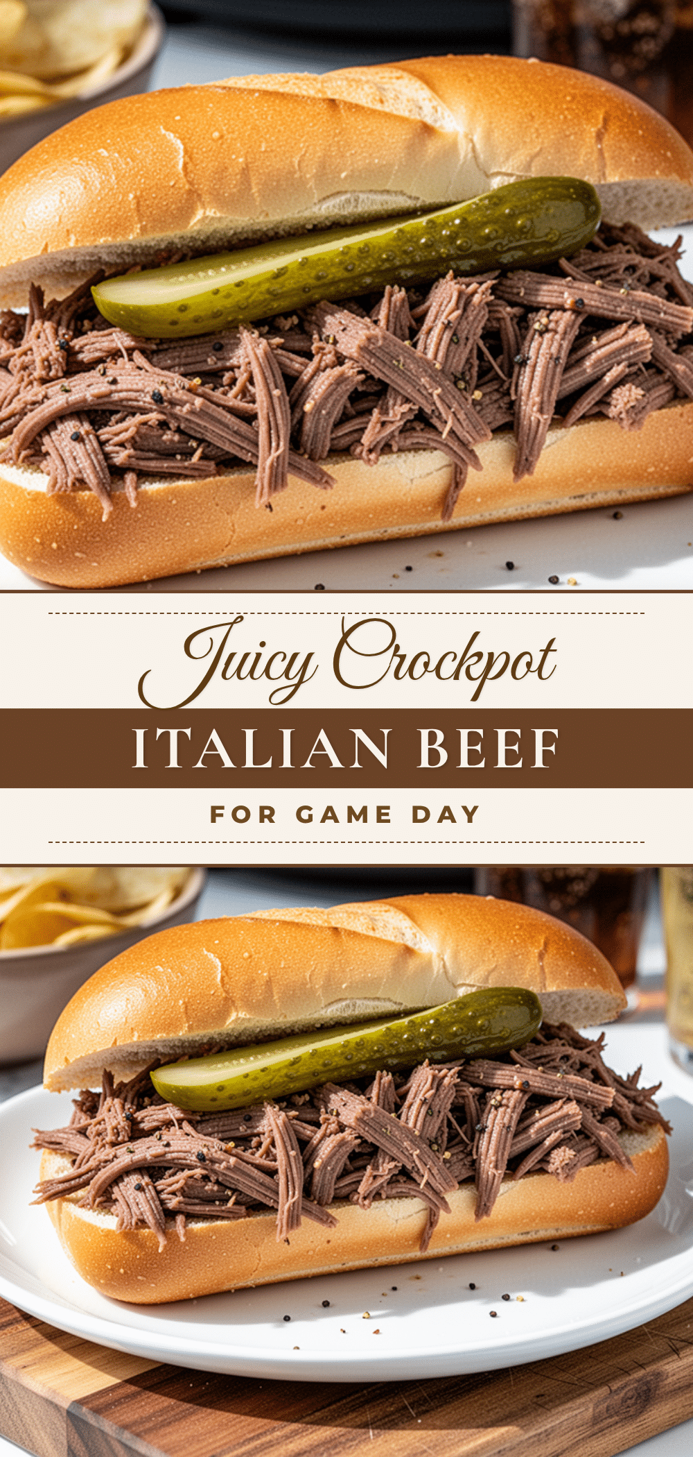 crockpot Italian beef sandwich recipe