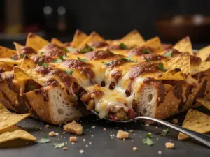 dump-and-bake cheesy tailgate nachos - featured image