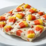Easy Halloween Candy Corn Bark - featured image