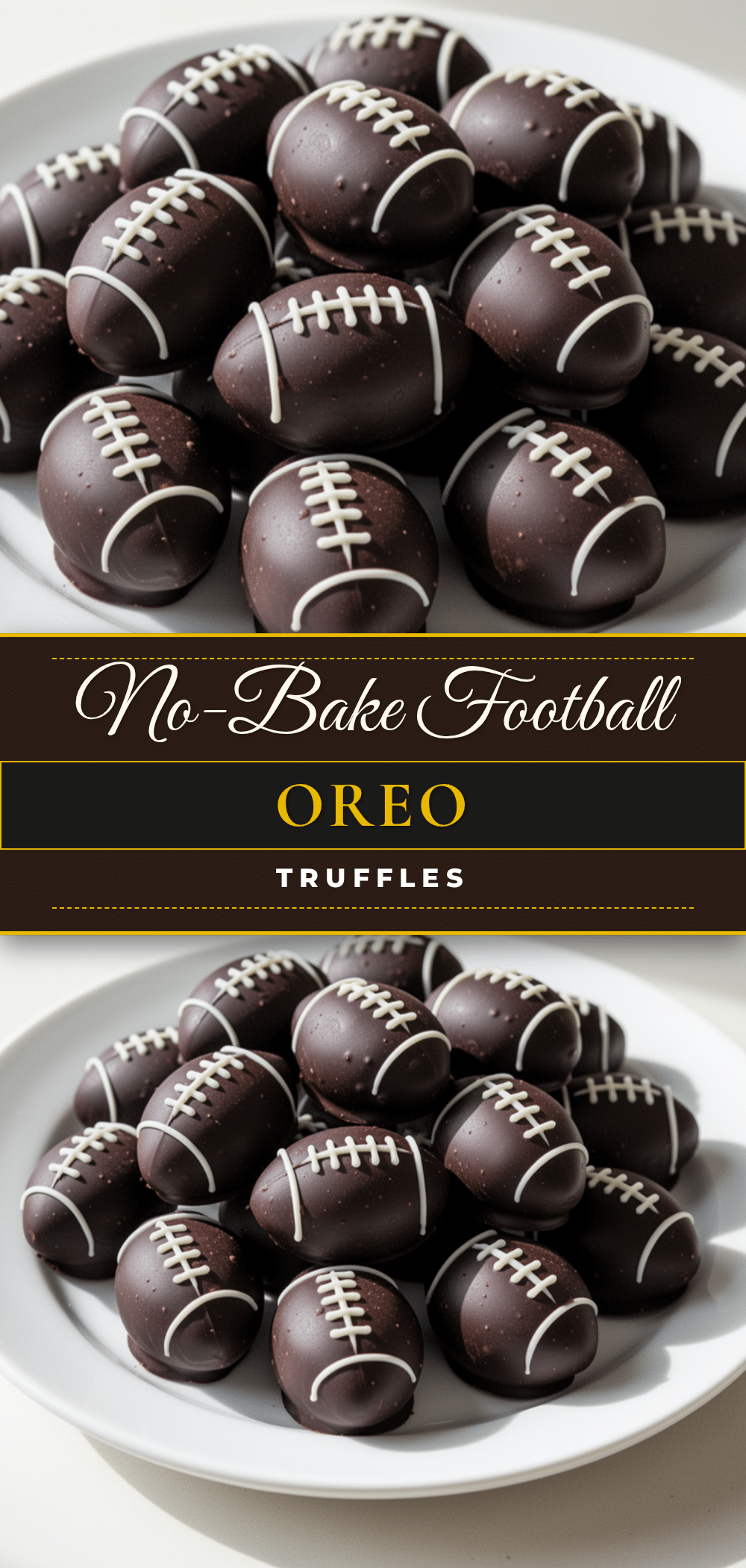 Easy No-Bake Football Oreo Truffles recipe