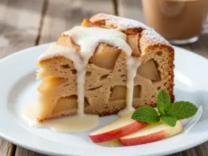 fluffy classic apple cake - featured image
