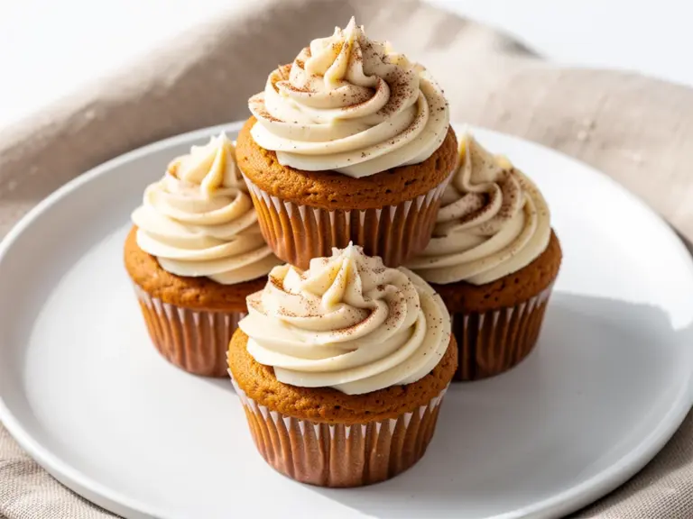 fluffy pumpkin spice cupcakes - featured image