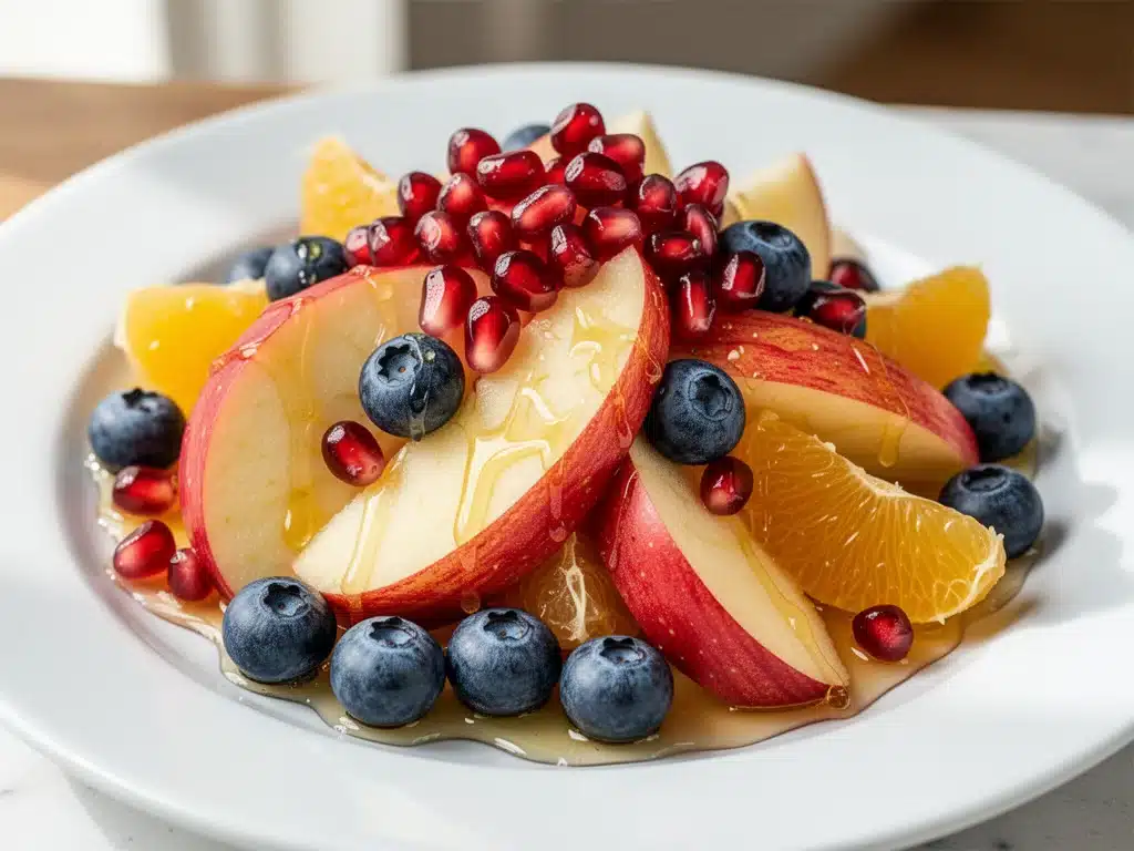 fresh autumn fruit salad - featured image
