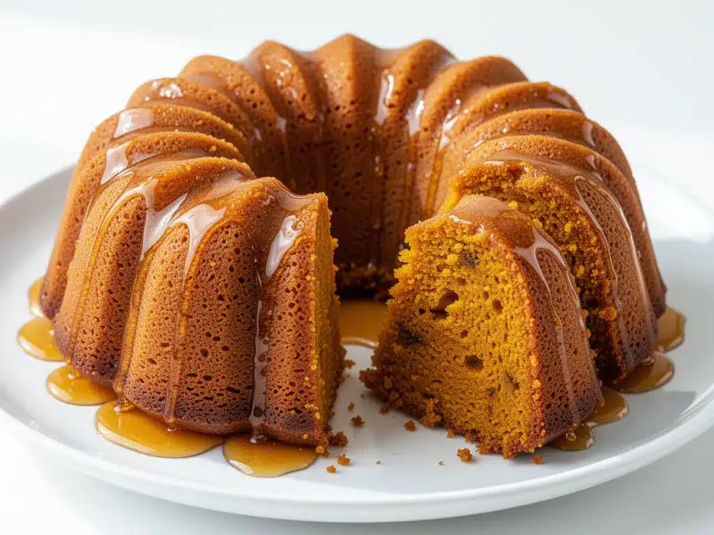 Moist Spiced Pumpkin Bundt Cake preparation steps