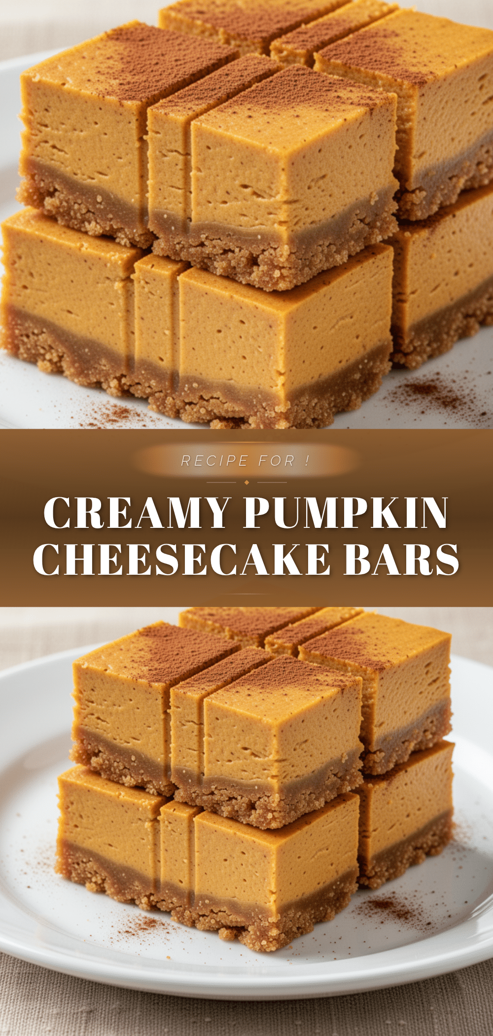 pumpkin cheesecake bars recipe