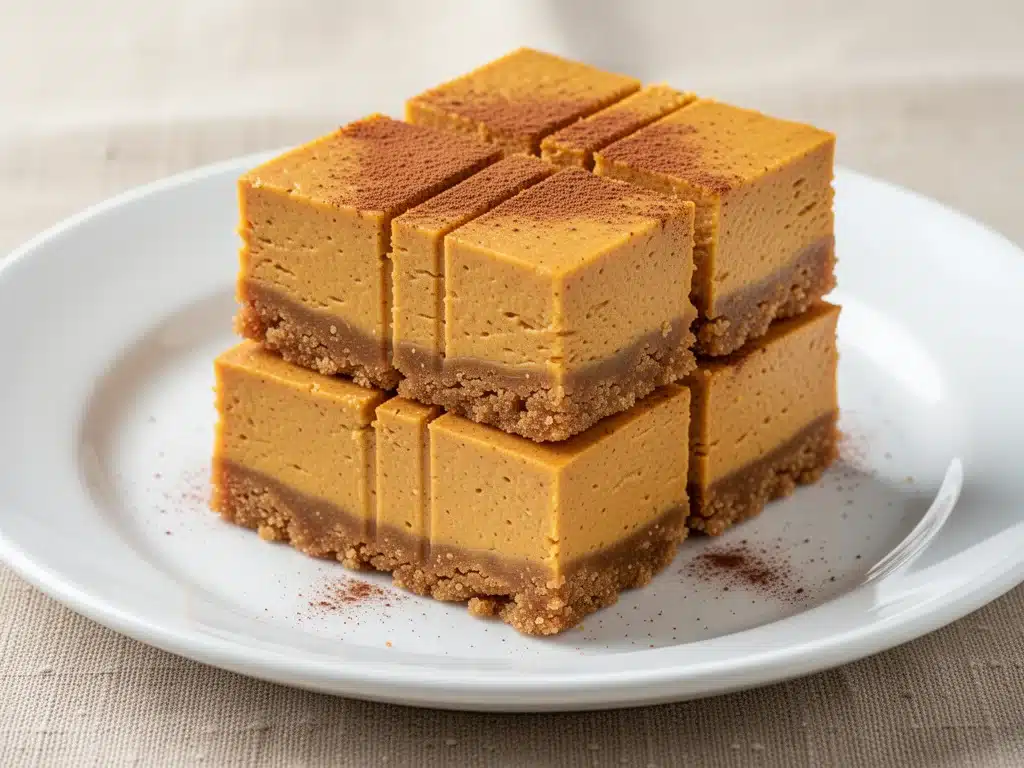 pumpkin cheesecake bars - featured image