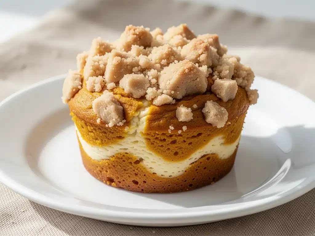 pumpkin cheesecake muffins - featured image