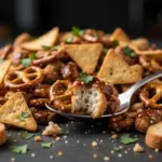 quick no-cook ranch pretzel snack mix - featured image