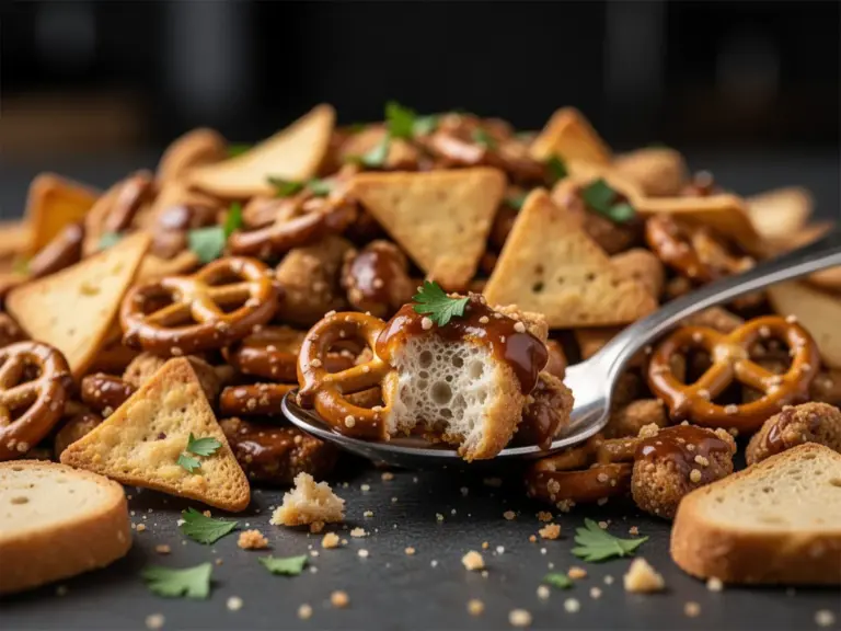 quick no-cook ranch pretzel snack mix - featured image