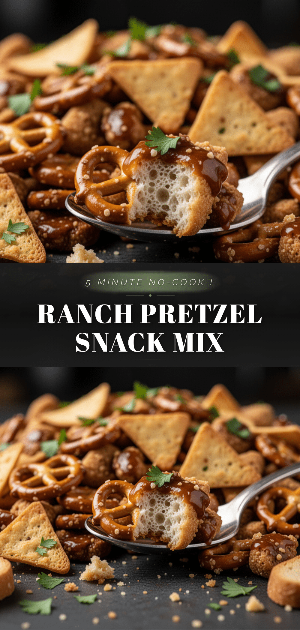 quick no-cook ranch pretzel snack mix recipe