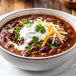 smoky chipotle beer chili - featured image