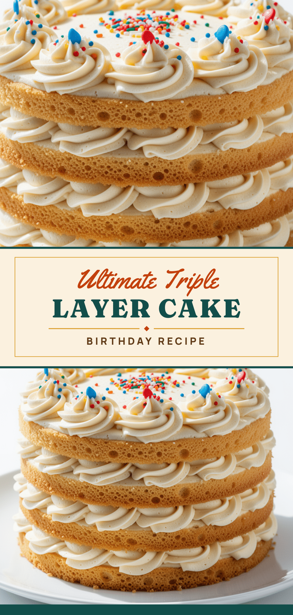 triple layer birthday cake recipe