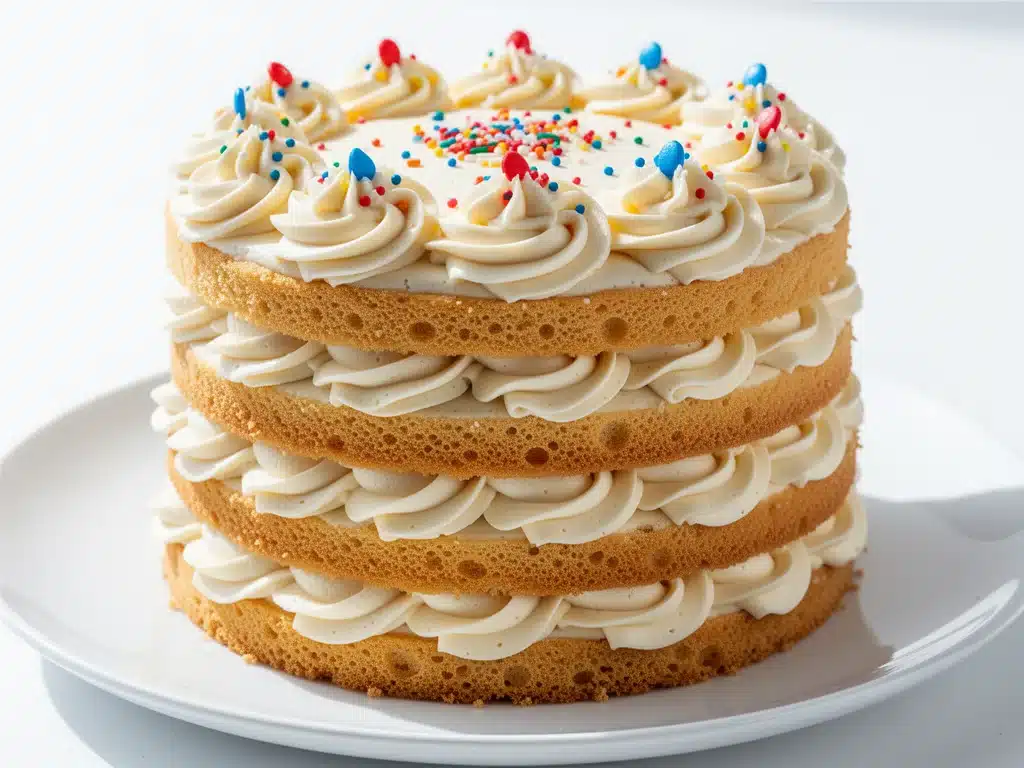 triple layer birthday cake - featured image